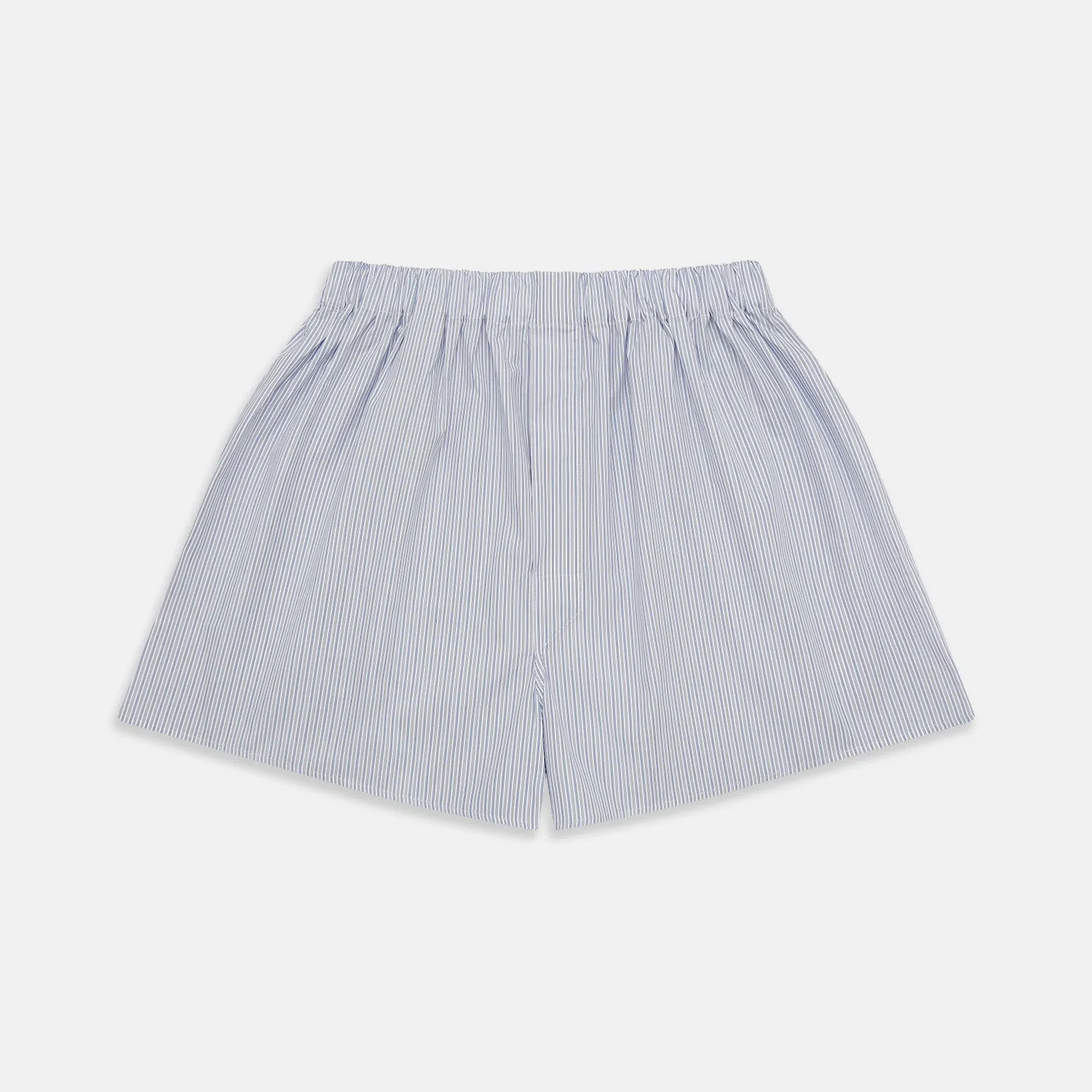 Blue Multi Stripe Cotton Godfrey Boxer Shorts
