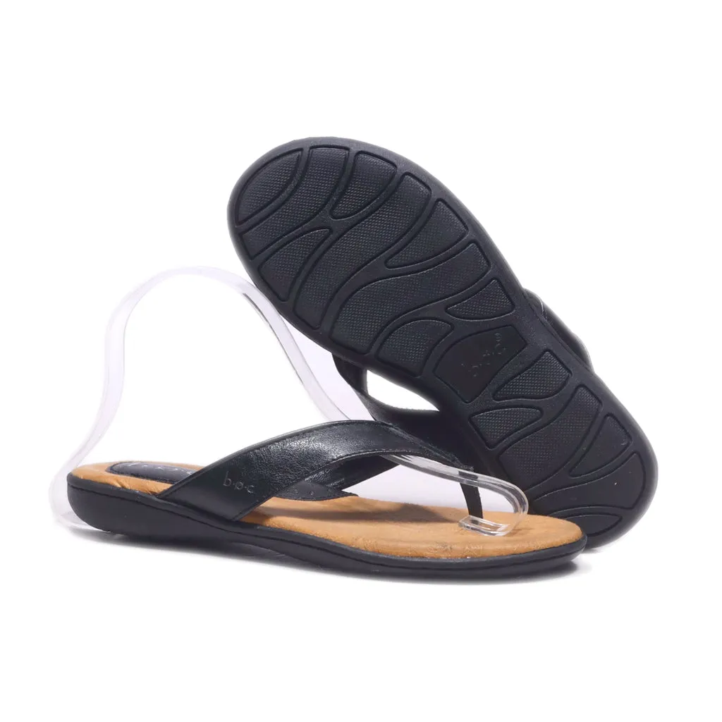 B.O.C Flat Sandals Leather Black Colour For Women