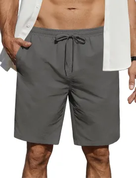 COOFANDY Men's Casual Shorts Elastic Waist Drawstring Lightweight Dry Quick Summer Beach Shorts