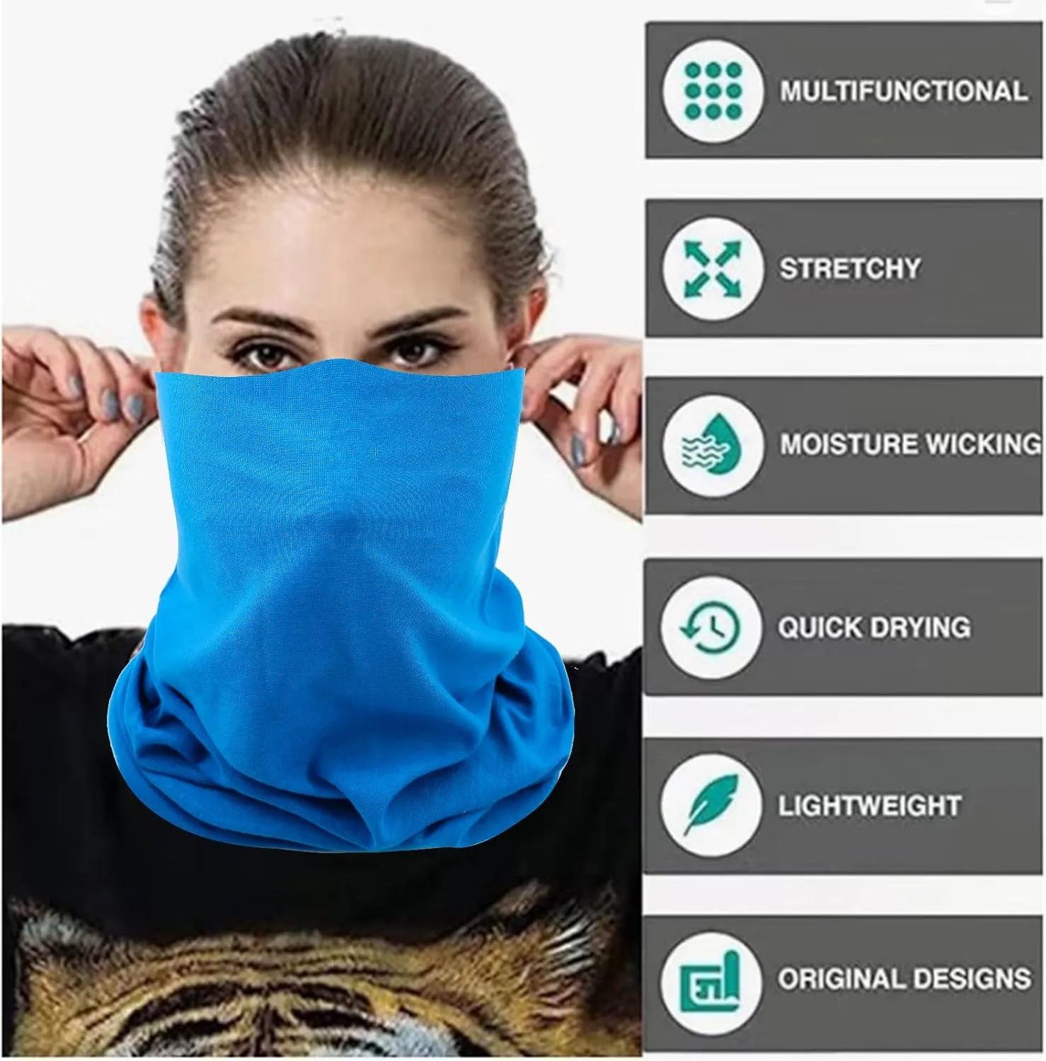 Gator Masks Ourdoor Face Mask Seamless Neck Gaiter Tube Bandanas Buffs Multi Headwear Magic Headband Sweatband