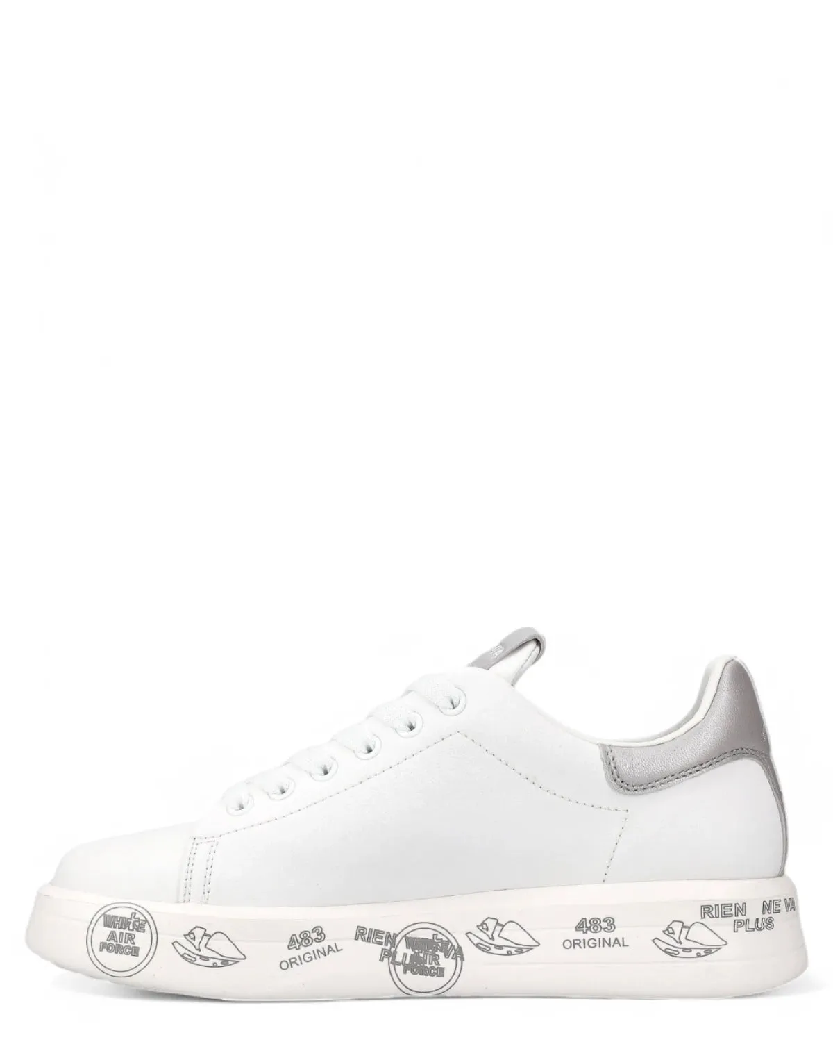 Sneakers BELLE 7447 in Pelle con Suola Oversize